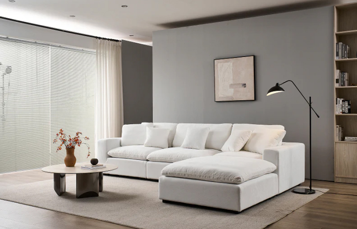 4 White dream cloud couch - Image 1