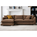 Belle Feather Cloud Sectional - Mocha - Image 2